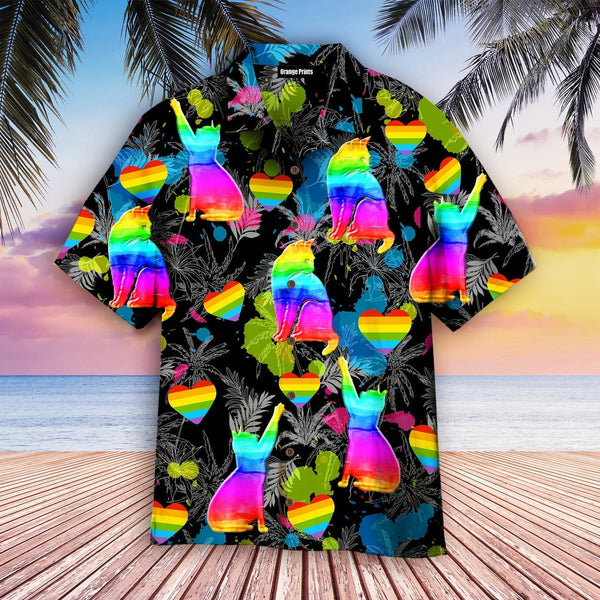 LGBT Cat Pride Month Aloha Hawaiian Shirt | For Men & Women | HW525-BehighStyle