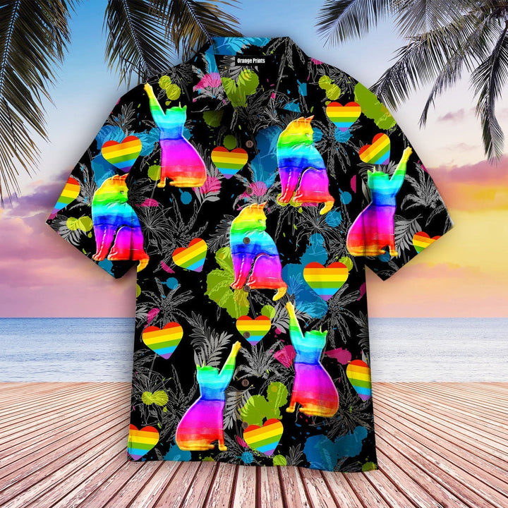 LGBT Cat Pride Month Aloha Hawaiian Shirt | For Men & Women | HW525-BehighStyle