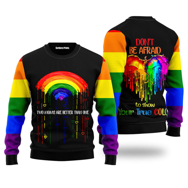 LGBT Dont Be Afraid Ugly Christmas Sweater | For Men & Women | SU1002