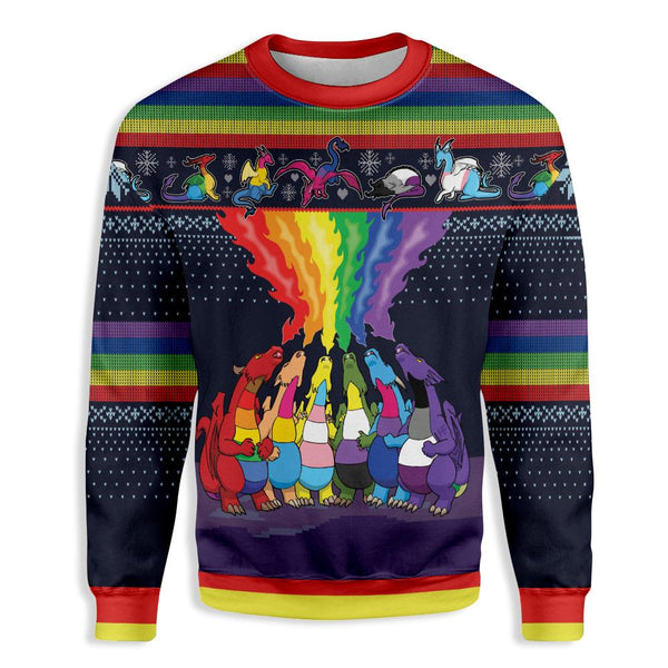 LGBT Dragon Christmas 3D All Over Print | Adult | HP2631