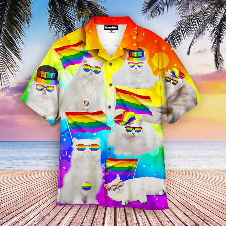 LGBT Happy Cats Pride Month Aloha Hawaiian Shirt | For Men & Women | HW623-BehighStyle