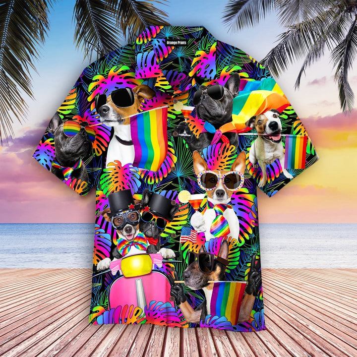 LGBT Happy Dogs Pride Month Aloha Hawaiian Shirt | For Men & Women | HW593-BehighStyle