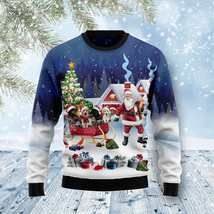 Labrador Retriever Santa Sled Ugly Christmas Sweater | For Men & Women | Adult | US1230-BehighStyle