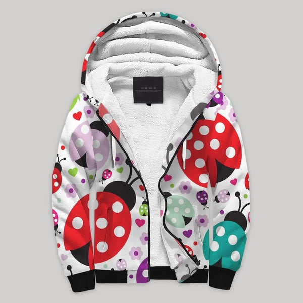 Ladybug Sweet Fleece Zip Hoodie All Over Print | FZ830