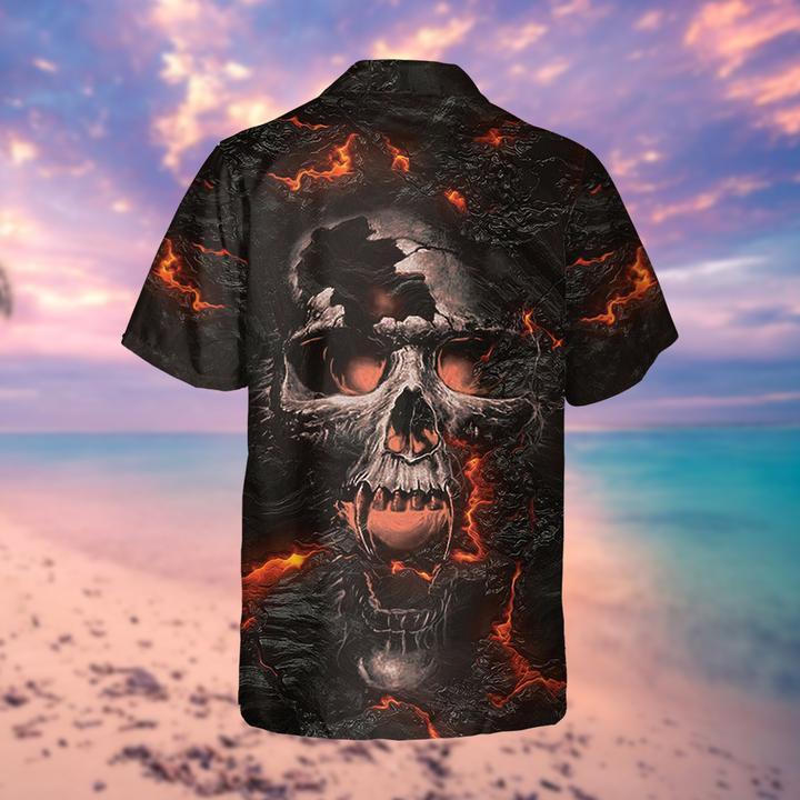 Lava Screaming Skull Halloween Hawaiian Shirt | For Men & Women | HW2674-BehighStyle