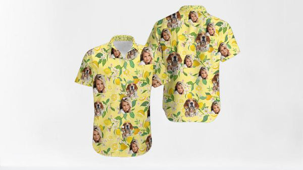 Lemon Tree Summer Custom Photo Hawaiian Shirt | P342