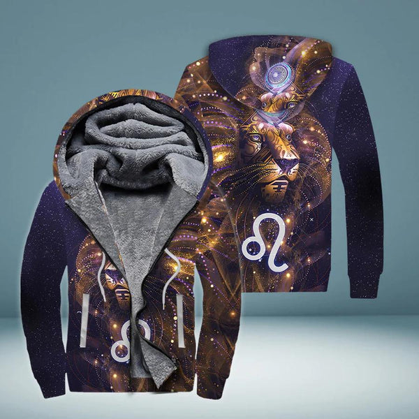 Leo Fleece Zip Hoodie All Over Print | FZ616