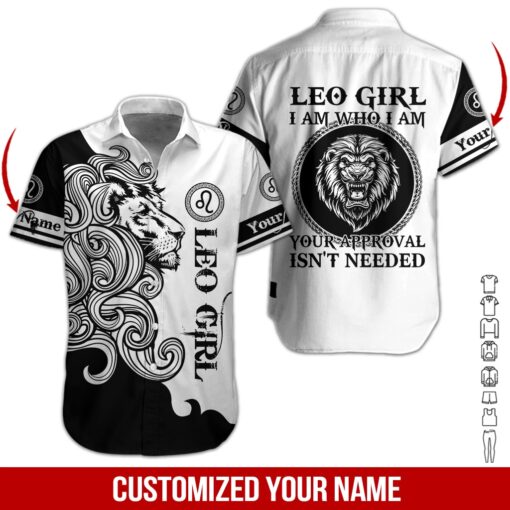 Leo Girl Custom Name Hawaiian Shirt | For Men & Women | HN526-BehighStyle