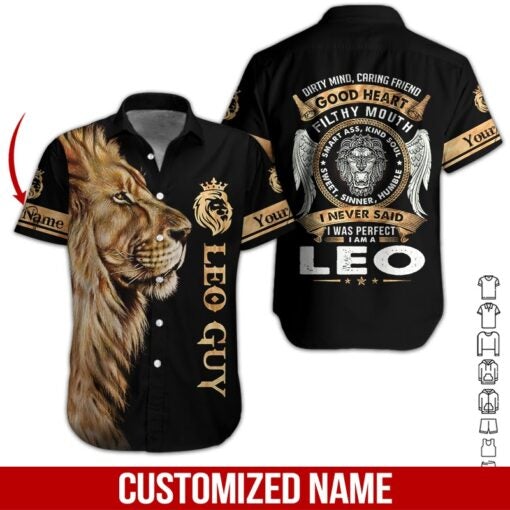 Leo Girl Custom Name Hawaiian Shirt | For Men & Women | HN527-BehighStyle