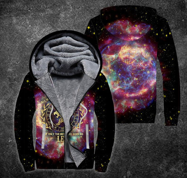 Leo Zodiac Fleece Zip Hoodie All Over Print | FZ424