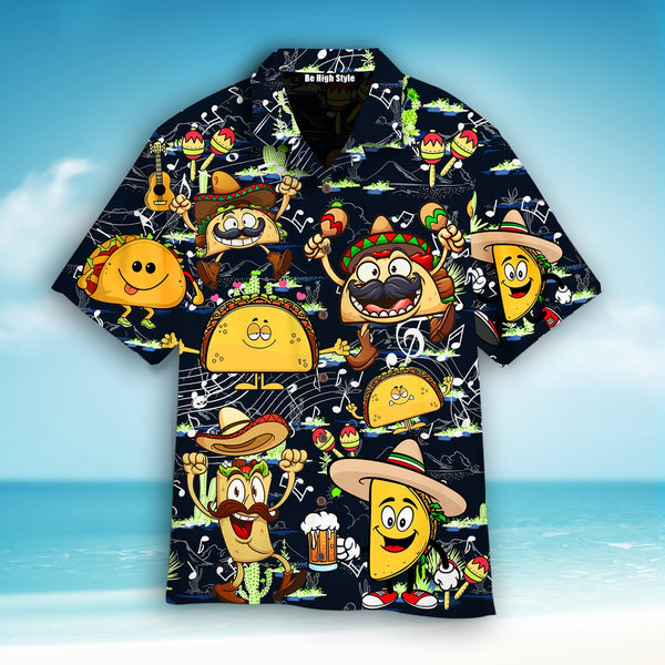 Lets Fiesta Cinco De Mayo Funny Tacos Music Band Hawaiian Shirt | HW1804