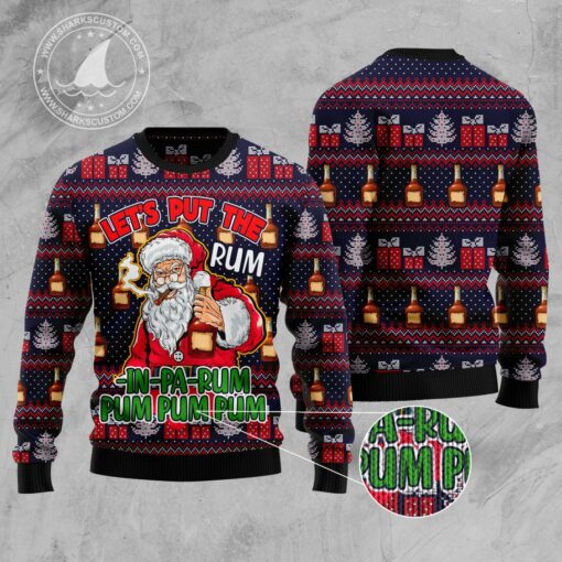 Let’s Put The Rum Pum Pum Pum Ugly Christmas Sweater | Adult | US1673