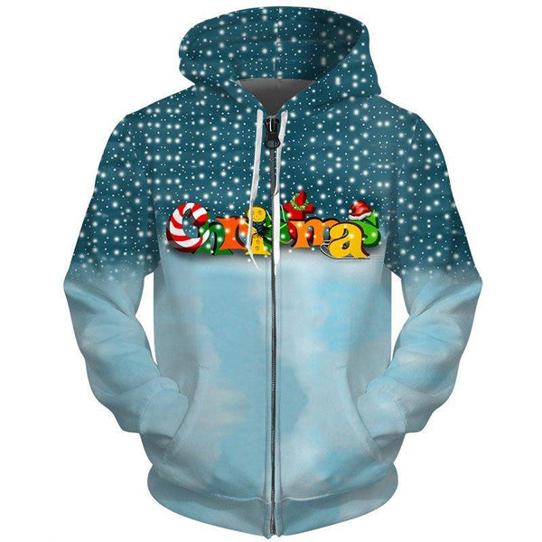 Letter Christmas Lolly Snow 3D All Over Print | Adult | HP2455