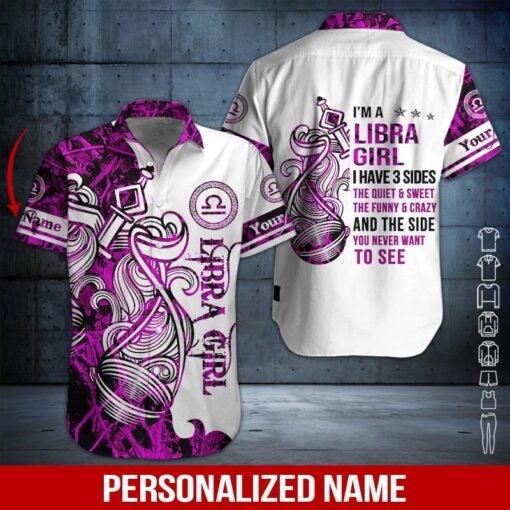 Libra Girl Custom Name Hawaiian Shirt | For Men & Women | HN525-BehighStyle