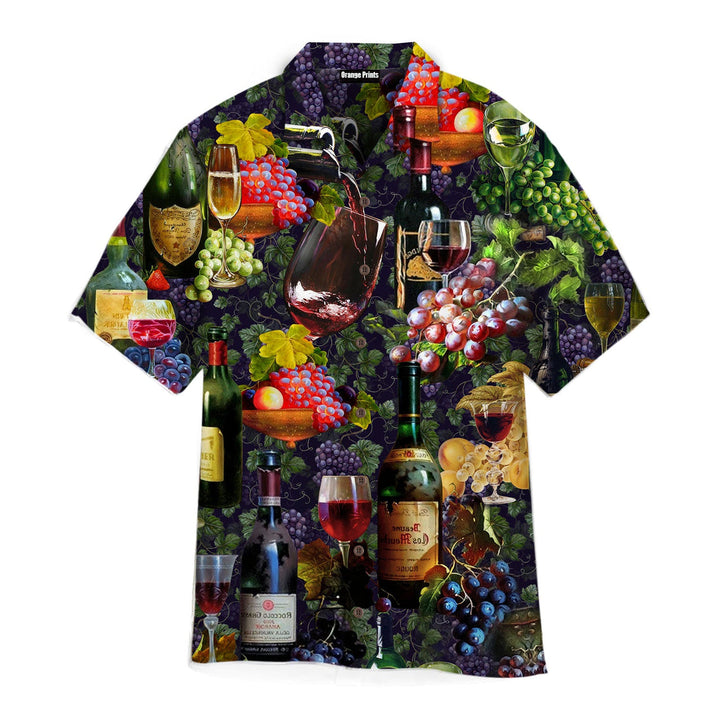 Life Is Better With A Glass Of Wine Hawaiian Shirt | For Men & Women | HW1523-BehighStyle