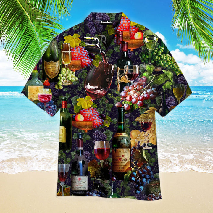 Life Is Better With A Glass Of Wine Hawaiian Shirt | For Men & Women | HW1523-BehighStyle