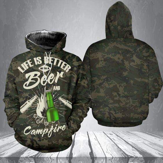 Life Is Better With Beer And Campfire 3D All Over Print | For Men & Women | Adult | HP1296-BehighStyle