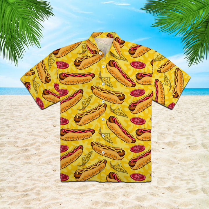 Life Is Better With Yellow Hot Dog Hawaiian Shirt | For Men & Women | HW1122-BehighStyle