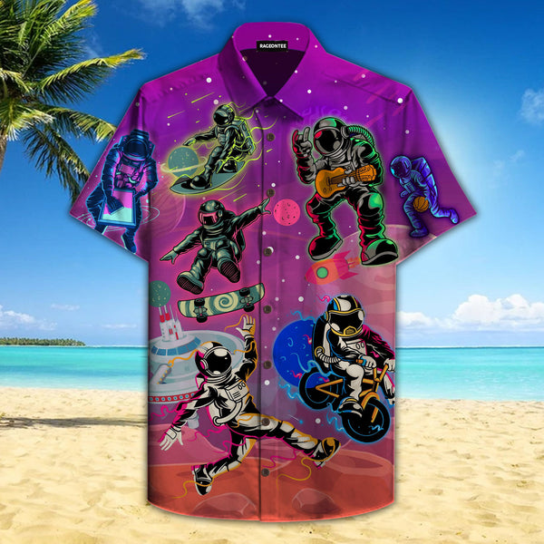 Life Of Astronauts In Space Hawaiian Shirt | For Men & Women | HW2285-BehighStyle