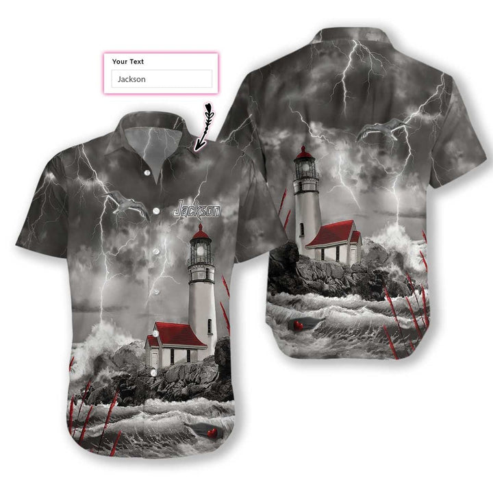 Lighthouse Holder Custom Name Hawaiian Shirt | For Men & Women | HN352-BehighStyle