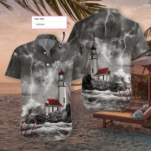 Lighthouse Holder Custom Name Hawaiian Shirt | For Men & Women | HN352-BehighStyle