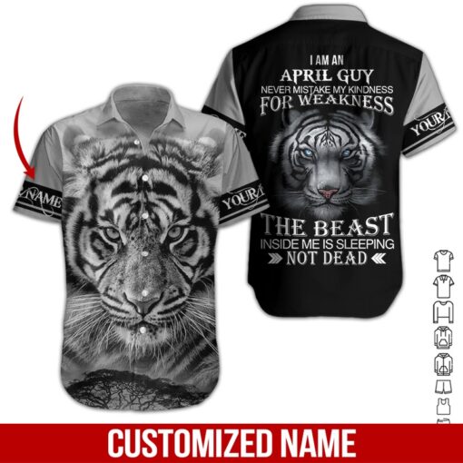 Lion April Guy Custom Name Hawaiian Shirt | For Men & Women | HN628-BehighStyle