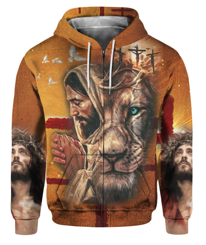 Lion Cross Jesus 3D All Over Print | For Men & Women | Adult | HP1593-BehighStyle