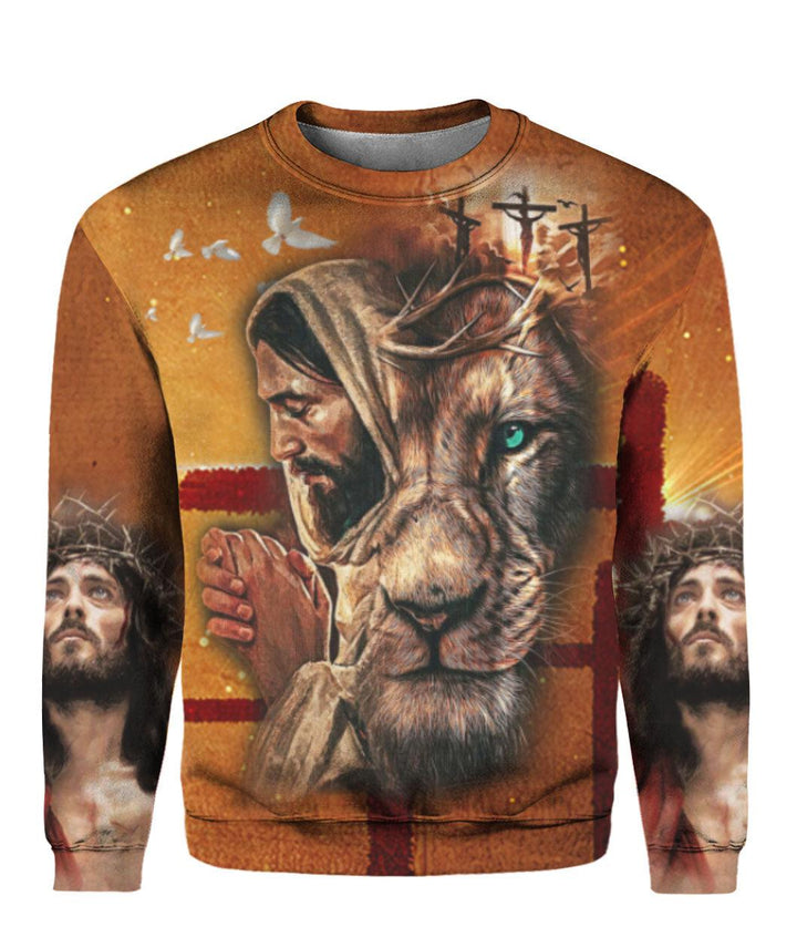 Lion Cross Jesus 3D All Over Print | For Men & Women | Adult | HP1593-BehighStyle