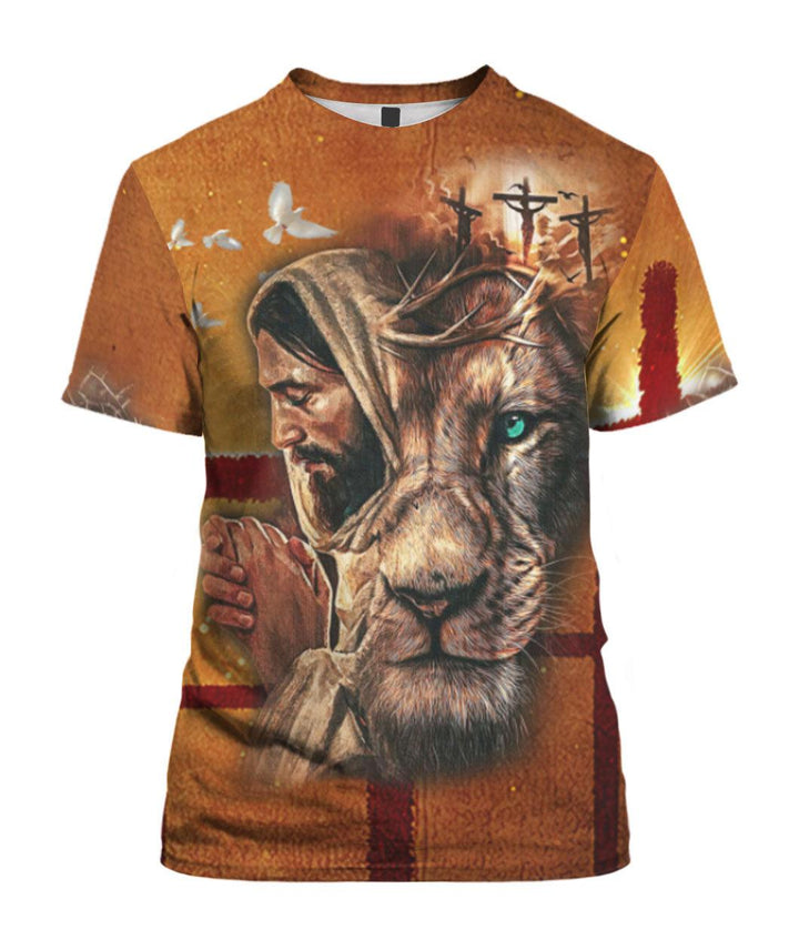 Lion Cross Jesus 3D All Over Print | For Men & Women | Adult | HP1593-BehighStyle