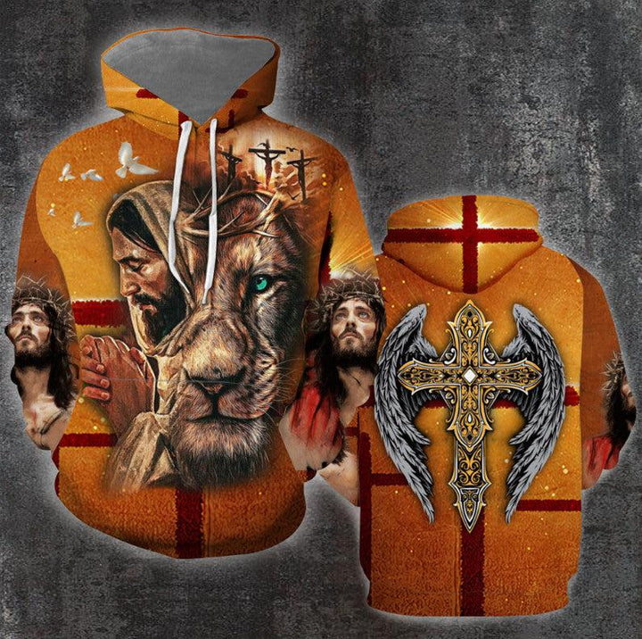 Lion Cross Jesus 3D All Over Print | For Men & Women | Adult | HP1593-BehighStyle