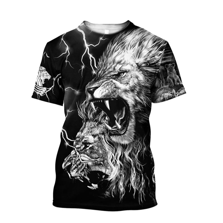 Lion Tattoo Thunder 3D All Over Print | For Men & Women | Adult | HP135-BehighStyle