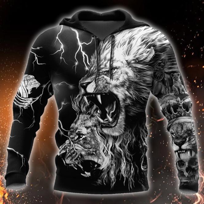 Lion Tattoo Thunder 3D All Over Print | For Men & Women | Adult | HP135-BehighStyle