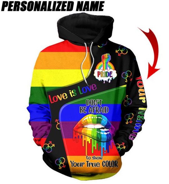 Lip Art LGBT Custom Name 3D All Over Print | Adult | CN342