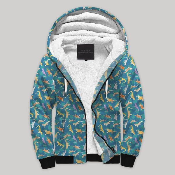 Lizard Camo Fleece Zip Hoodie All Over Print | FZ736