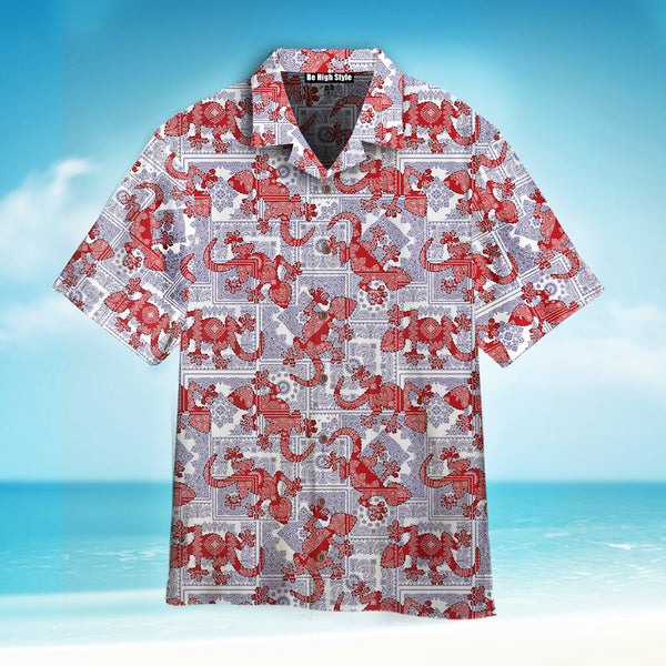 Lizard Silhouette Hawaiian Shirt | HW860