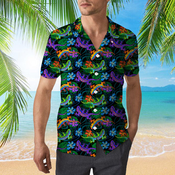 Lizards And Leaves Tropical Pattern Hawaiian Shirt | For Men & Women | HW858-BehighStyle