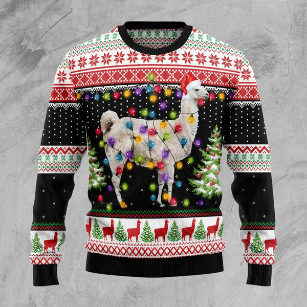 Llama Christmas Tree Ugly Christmas Sweater | For Men & Women | Adult | US1312-BehighStyle