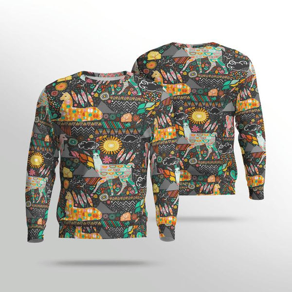 Llama Sun Ugly Christmas Sweater | For Men & Women | Adult | US1397-BehighStyle