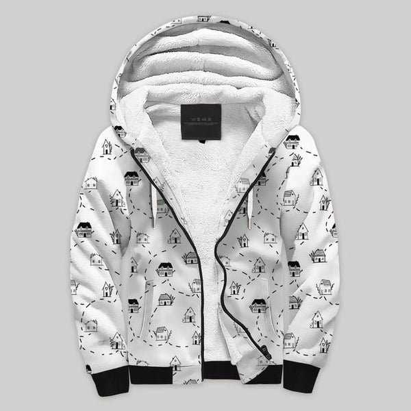 Lodge Map Fleece Zip Hoodie All Over Print | FZ737