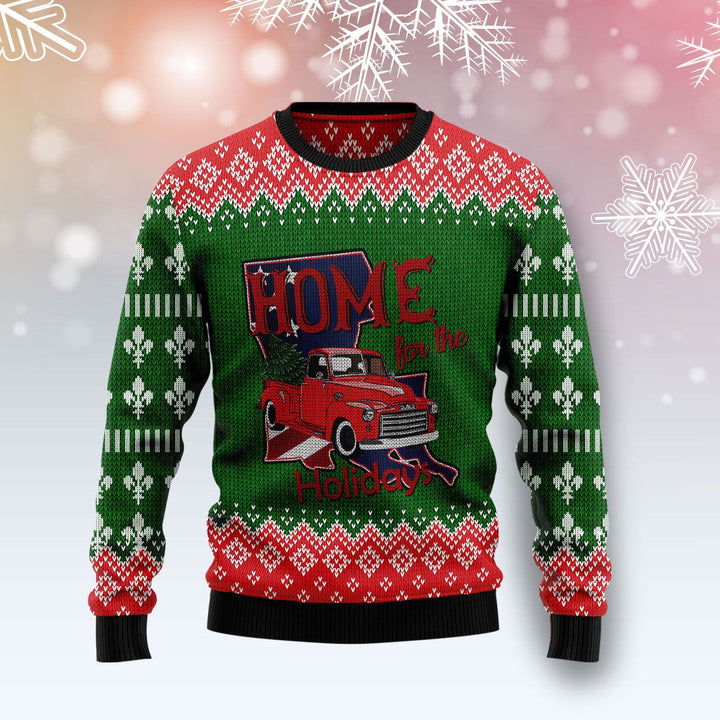 Louisiana Home For Christmas Ugly Christmas Sweater | For Men & Women | Adult | US1198-BehighStyle