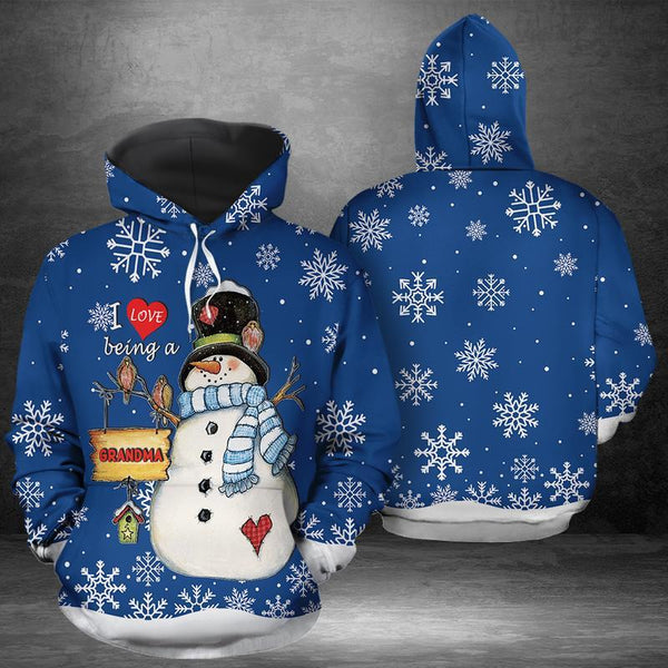 Love Being A Grandma Christmas Snowman 3D All Over Print | Adult | HP2472