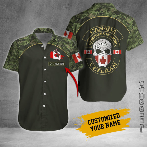 Love Canadian Armed Forces CAF Custom Name Hawaiian Shirt | For Men & Women | HN350-BehighStyle