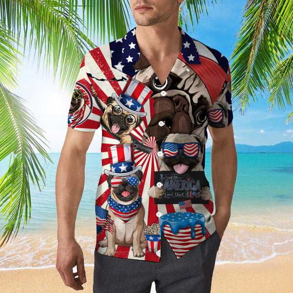 Love Corgi God Bless America Hawaiian Shirt | For Men & Women | HW757-BehighStyle