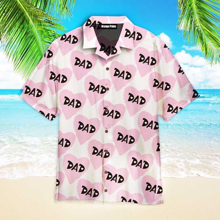 Love Dad Doodle Seamless Pattern Hawaiian Shirt | For Men & Women | HW2492-BehighStyle