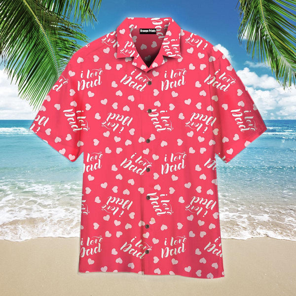 Love Dad On Pink Style Pattern Hawaiian Shirt | For Men & Women | HW2489-BehighStyle