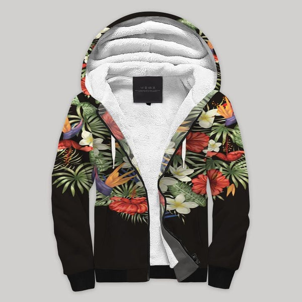 Love Flower Hawaii Fleece Zip Hoodie All Over Print | FZ726