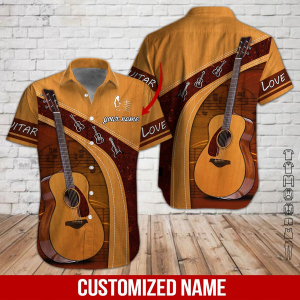 Love Guitar Custom Name Hawaiian Shirt | For Men & Women | HN514-BehighStyle