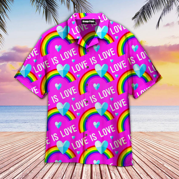 Love Is Love LGBT Rainbow Hawaiian Shirt | For Men & Women | WT6351-BehighStyle