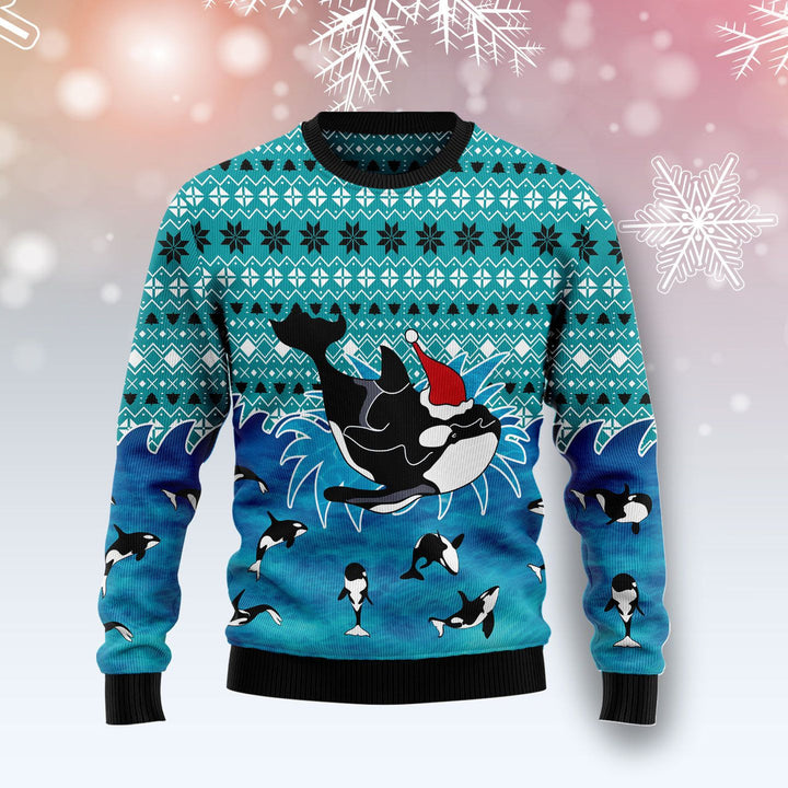 Love Oracle Whale Christmas Ugly Christmas Sweater | For Men & Women | Adult | US1154-BehighStyle