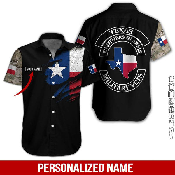 Love Texas Flag Custom Name Hawaiian Shirt | For Men & Women | HN681-BehighStyle